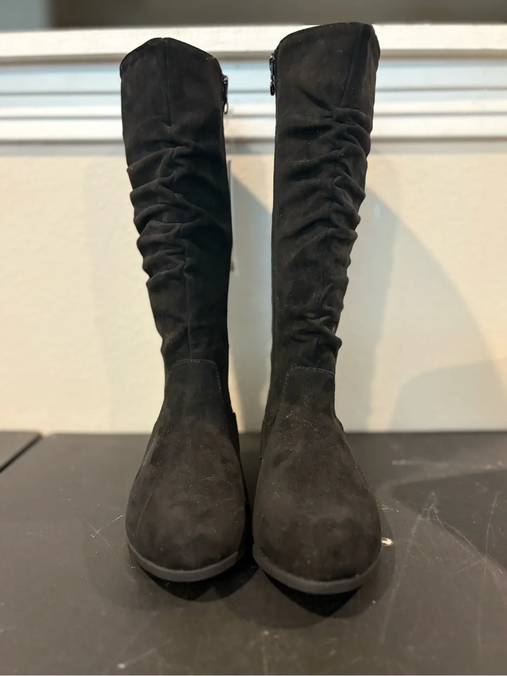 New Cat & Jack Fran Girls' Scrunch Knee High Boots Youth Little Girls Size 13